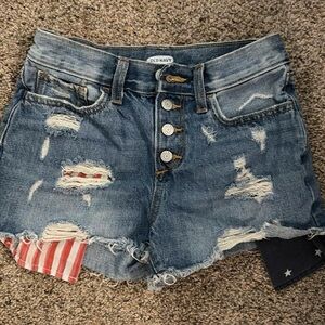 Old Navy Girls size 12 4th of July American flag pocket shorts.